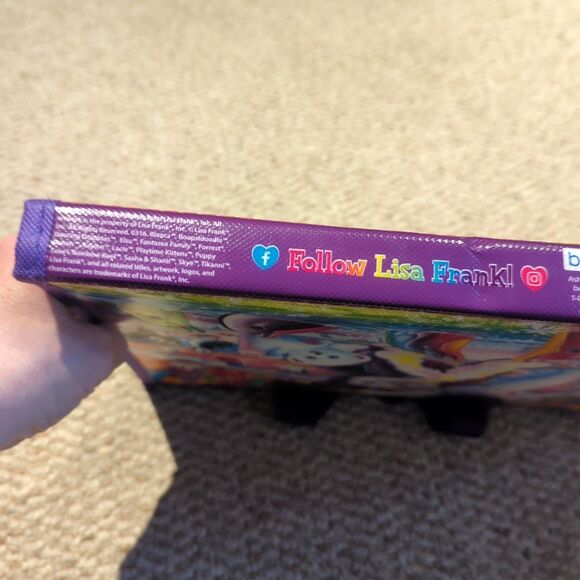 Lisa Frank TIKANNI HUSKY Trifold Portfolio Storage Case Folder School Art Travel - Picture 10 of 10